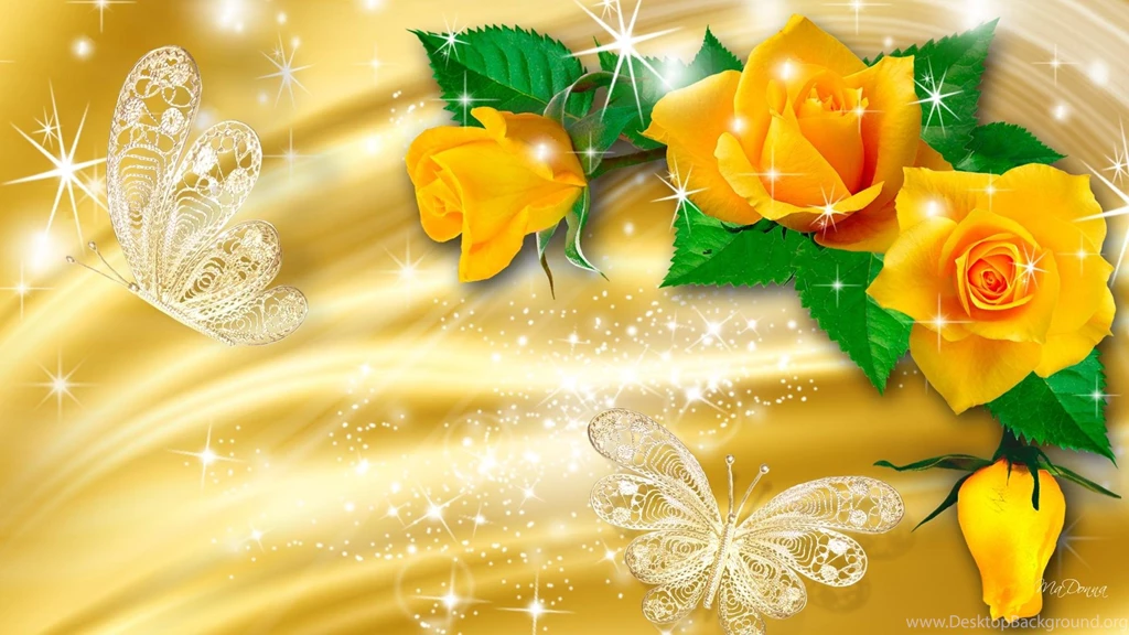 Glowing Yellow Roses >> HD Wallpaper, Get It Now!
