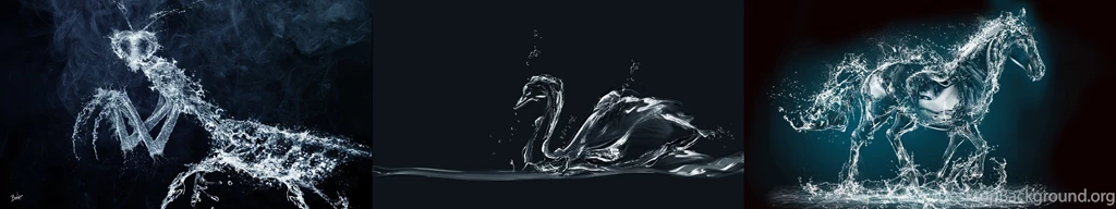 Triple Monitor Multi Multiple Screen Eau Water Art Animal ...