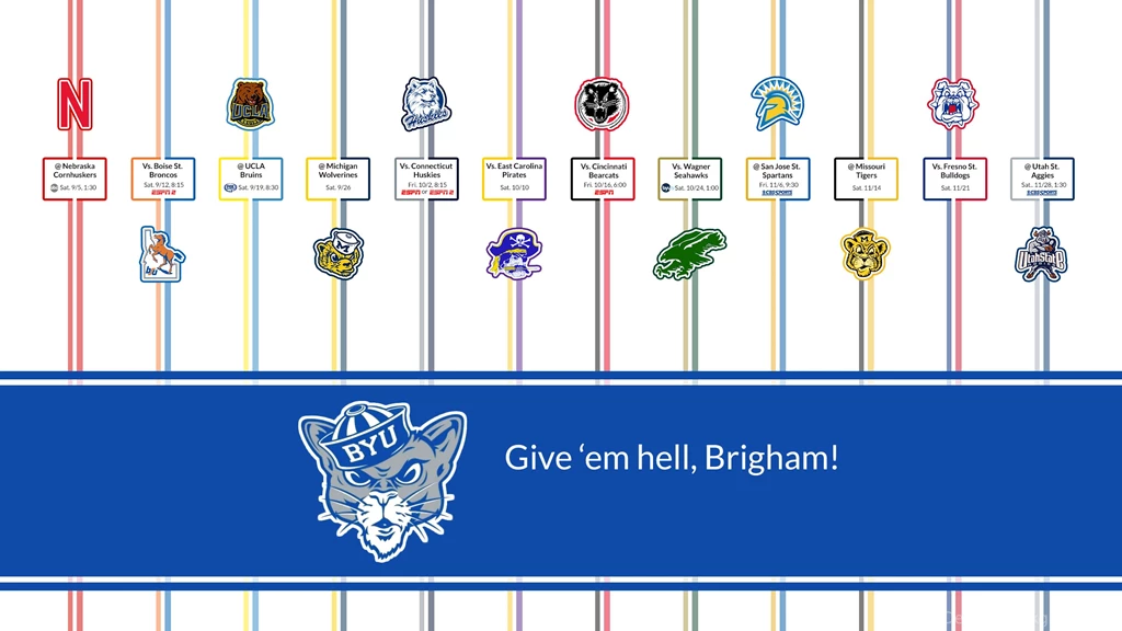 2015 BYU Football Schedule Wallpapers By Rusty Smith Dribbble