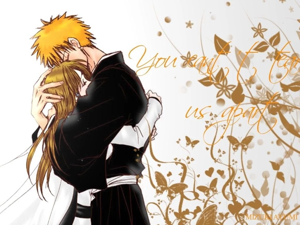 Wallpapers Orihime Ichigo Bleach Kurosaki Inoue Embrace Anime Hd ...