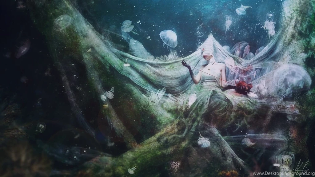 1280x720 Yarn, Desktopography, Cap, Water, Girl, Surrealism ...