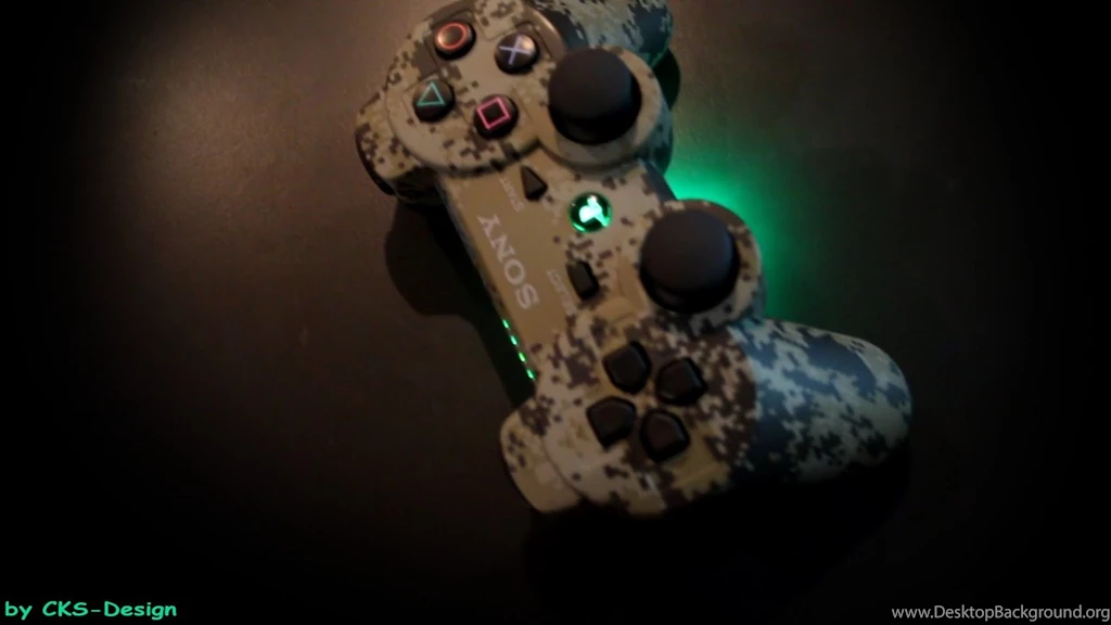 Custom PS3 Controller "light Toxic Camouflage" By CKS Design [FULL ...
