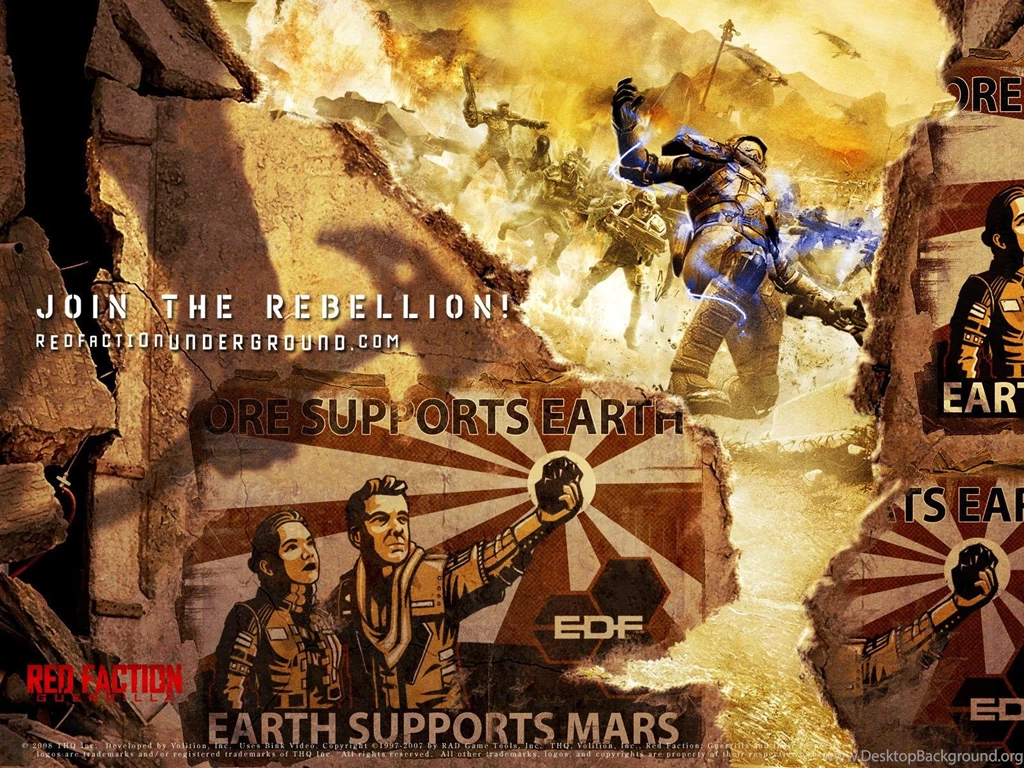 Red Faction Guerrilla Earth Supports Mars Wallpapers (