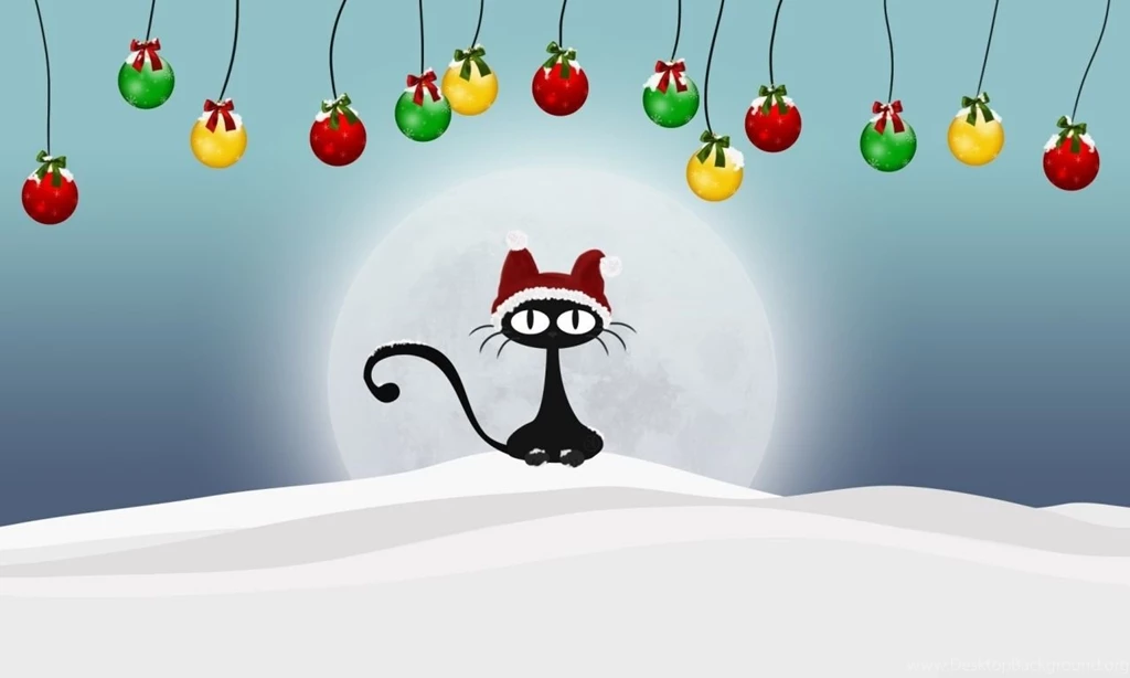 Christmas Retro Cat HD Desktop Wallpapers : Widescreen : High ...