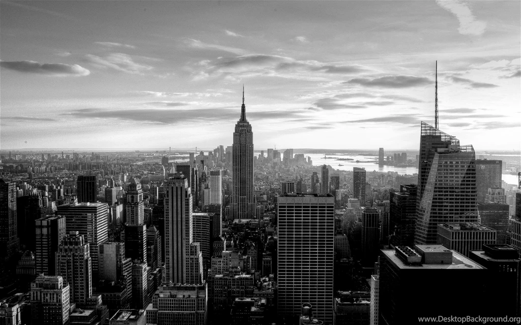 Travel & World Black And White Empire State City Wallpaper. Black ...