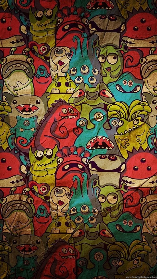 Cartoon Monster Iphone 5 Wallpapers