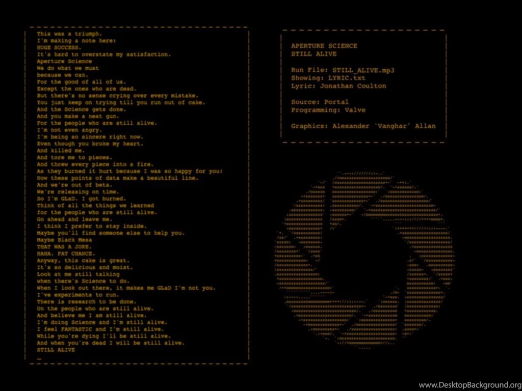 Aperture Laboratories Jonathan Coulton Portal Still Alive Valve ...