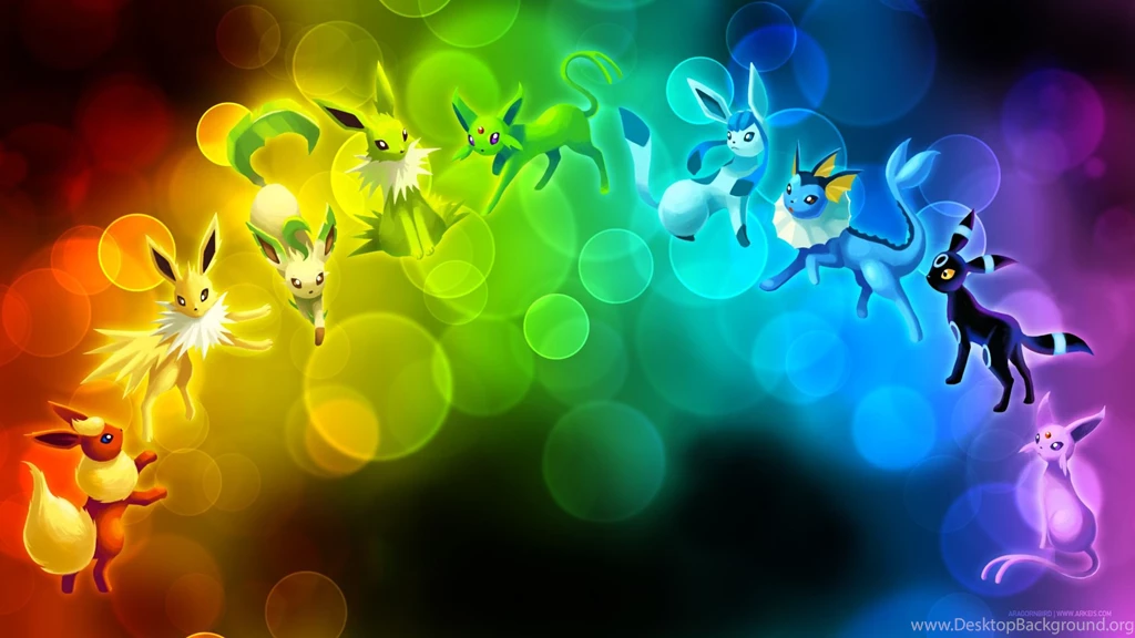 Eeveelution Rainbow By Arkeis Pokemon Wallpapers
