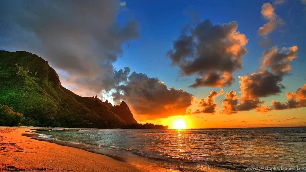 Nature: Tunnels Beach, Kauai, Hawaii, Picture Nr. 57568