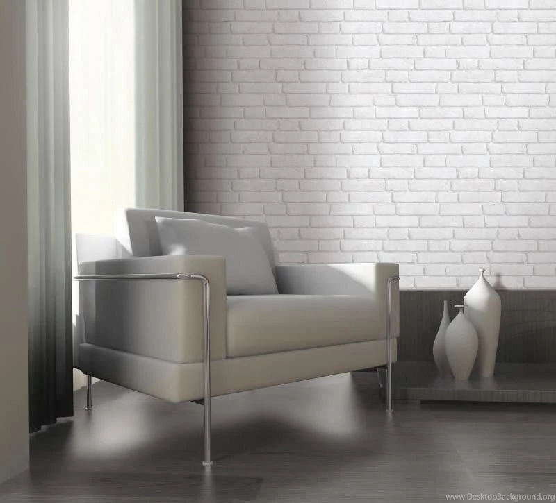Vintage Brick Wall Wallpapers White 10M