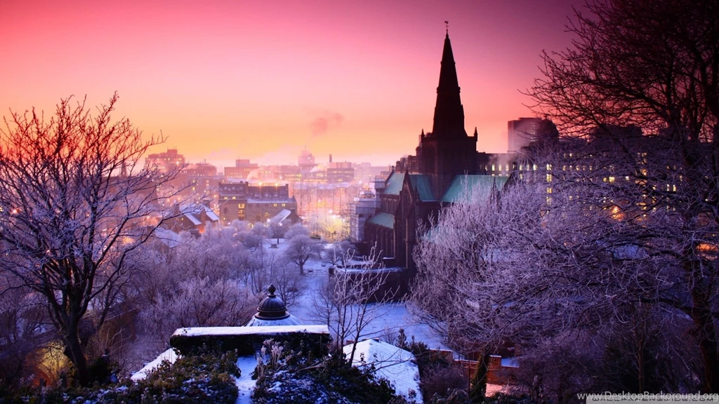 Winter City Desktop Wallpapers Wallpaper.