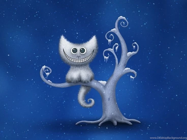 A Cheshire Kitten (Christmas) (Wallpaper) By Vladstudio