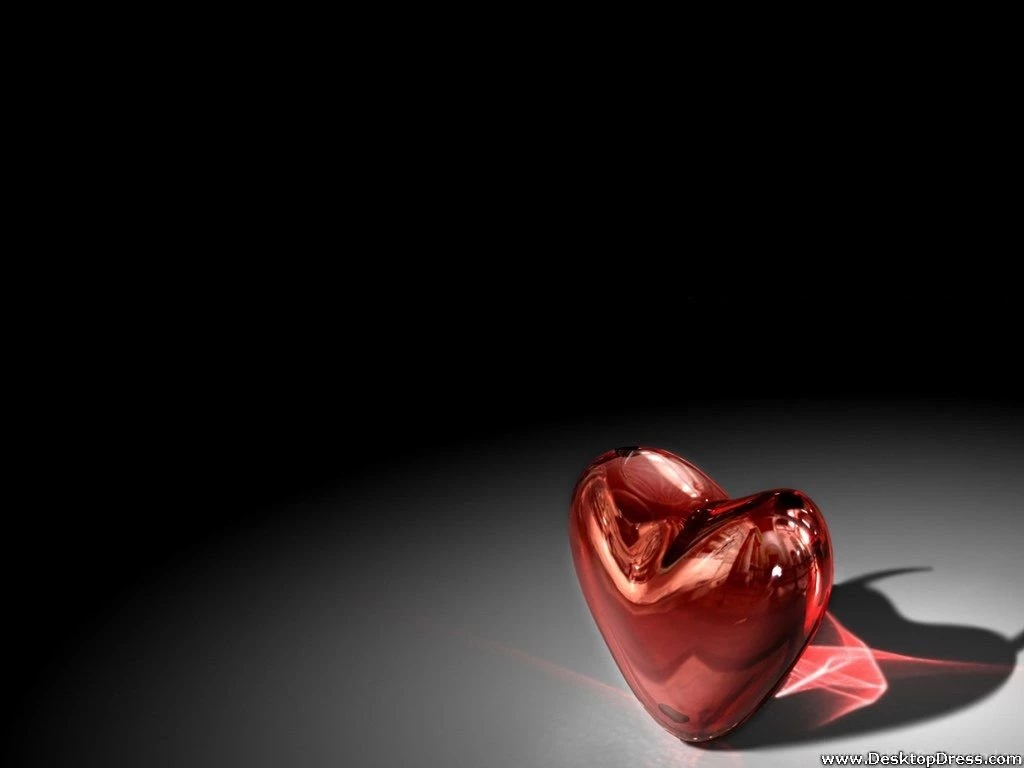 Desktop Wallpapers 3d Backgrounds Red Heart Shiny Www