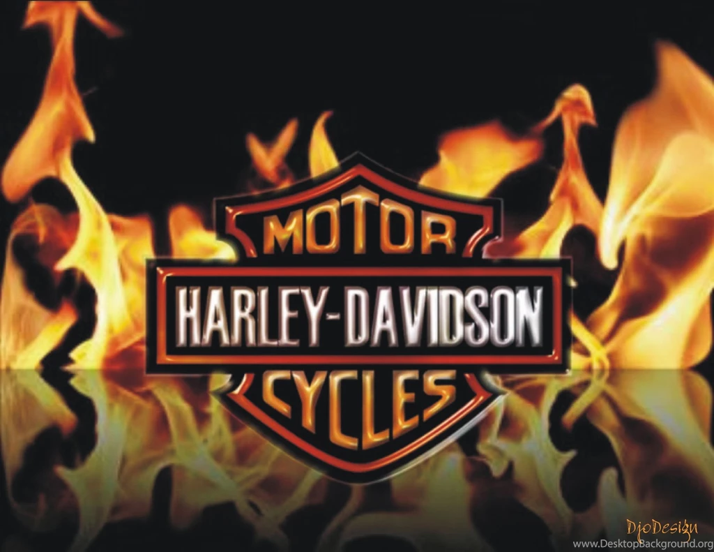 Harley Davidson Logo Fire Motorcycle (id: 193137) – BUZZERG