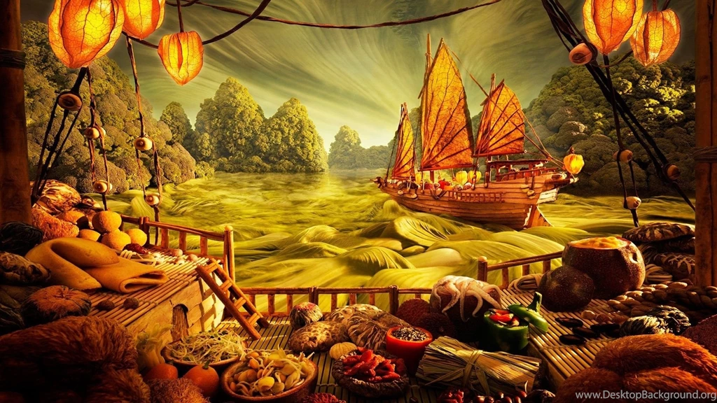 Fantasy Ships Game Art Asian Oriental Wallpapers
