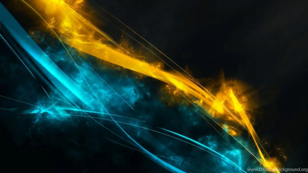 1366x768 Blue Yellow Streaks Wallpapers