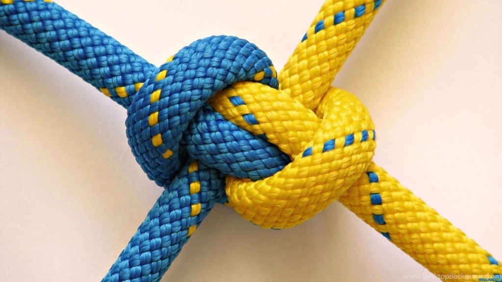1366x768 Blue And Yellow Knot Desktop PC And Mac Wallpapers