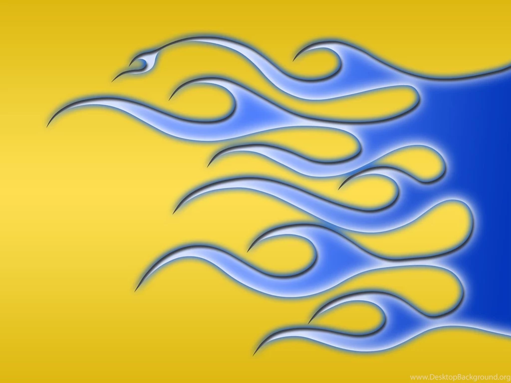 Blue Flames On Yellow By Jbensch On DeviantArt