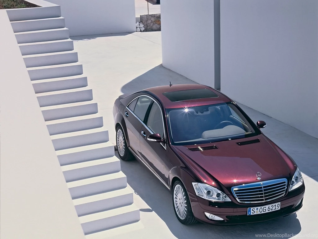 2006 Mercedes Benz S Class Maroon Front Angle Top ...
