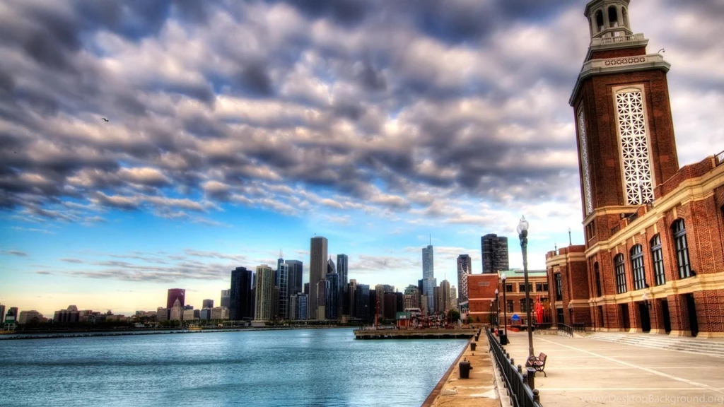 Other: Beautiful City Waterfront Hdr Bay Clouds Scenery ...