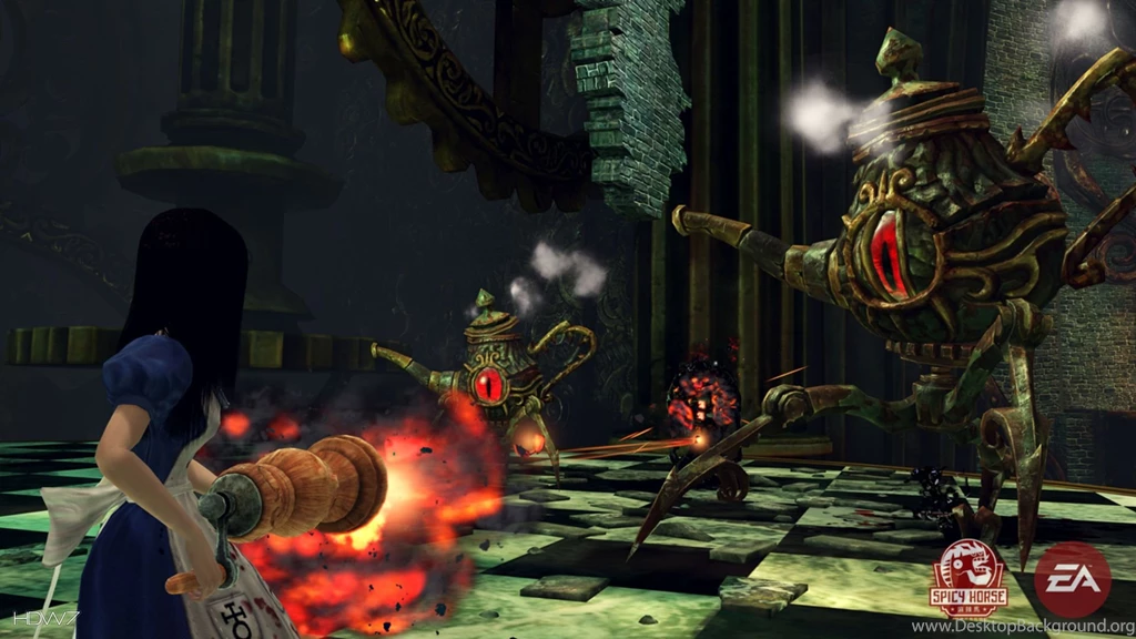 Alice Madness Returns Teapot Combat Widescreen Hd Wallpapers
