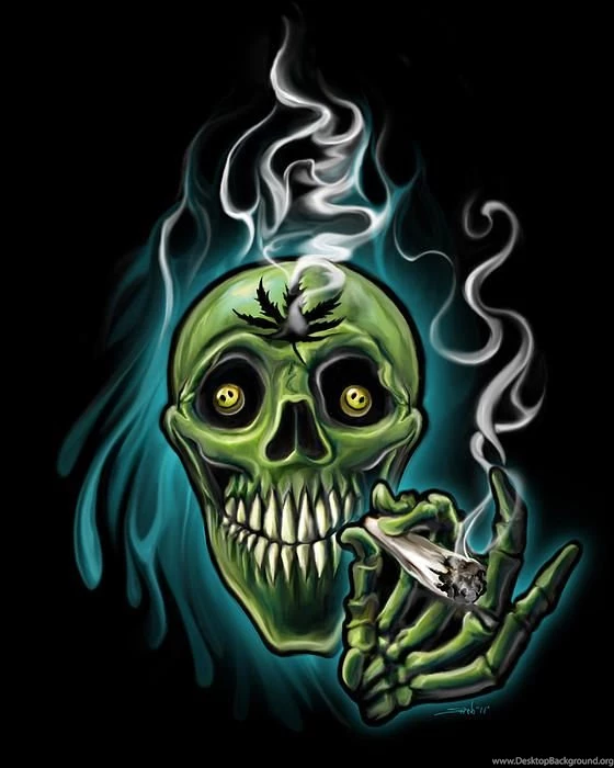 Skull Smoking Weed Wallpapers. 