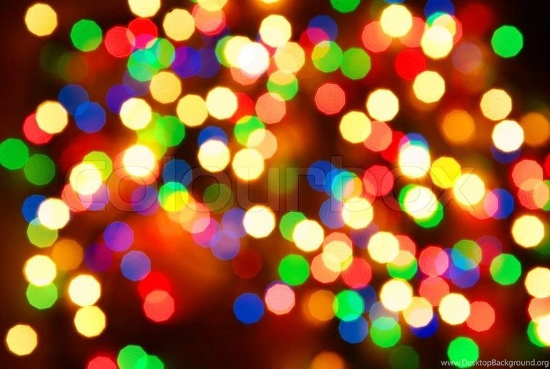 Abstract Christmas Lights As Backgrounds On Black