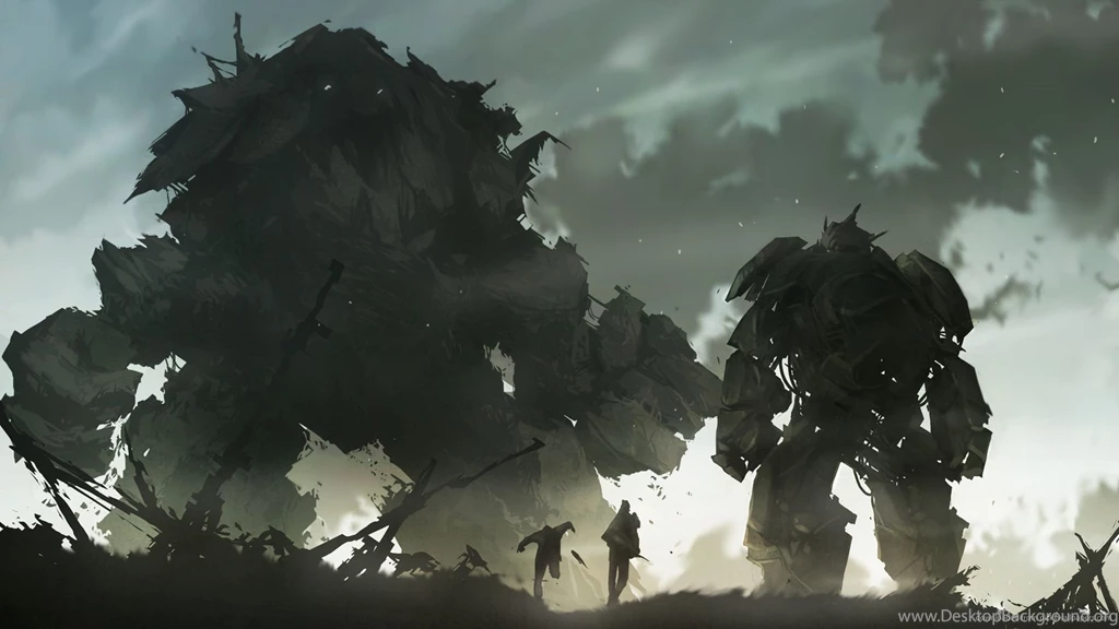 Download 1920x1080 Golem Vs Mech Wallpapers