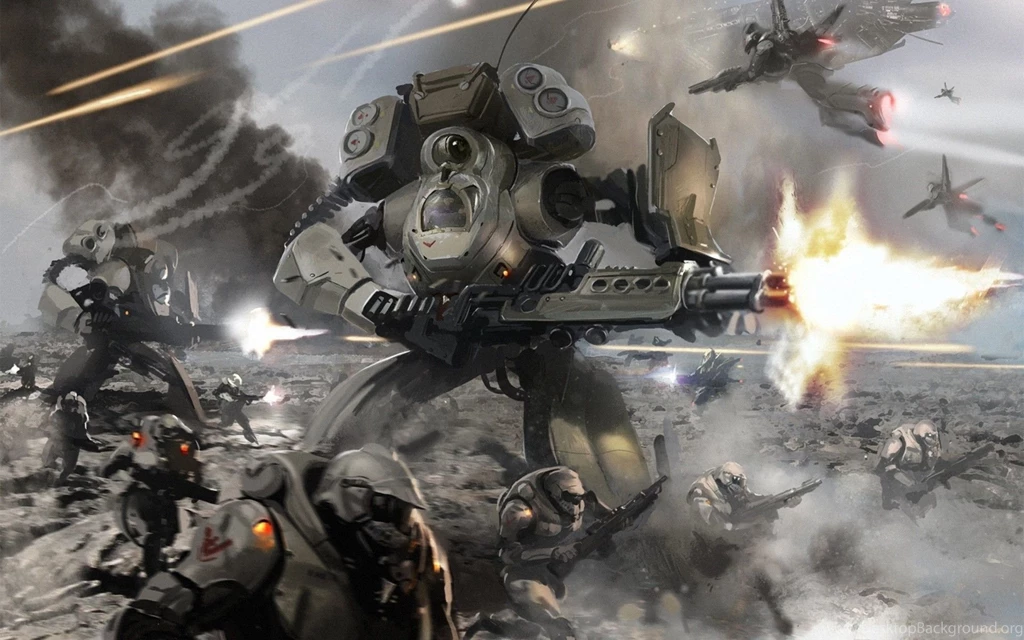 Fantasy Guns Explosions Warfare Mech Sci fi Action Wallpapers ...