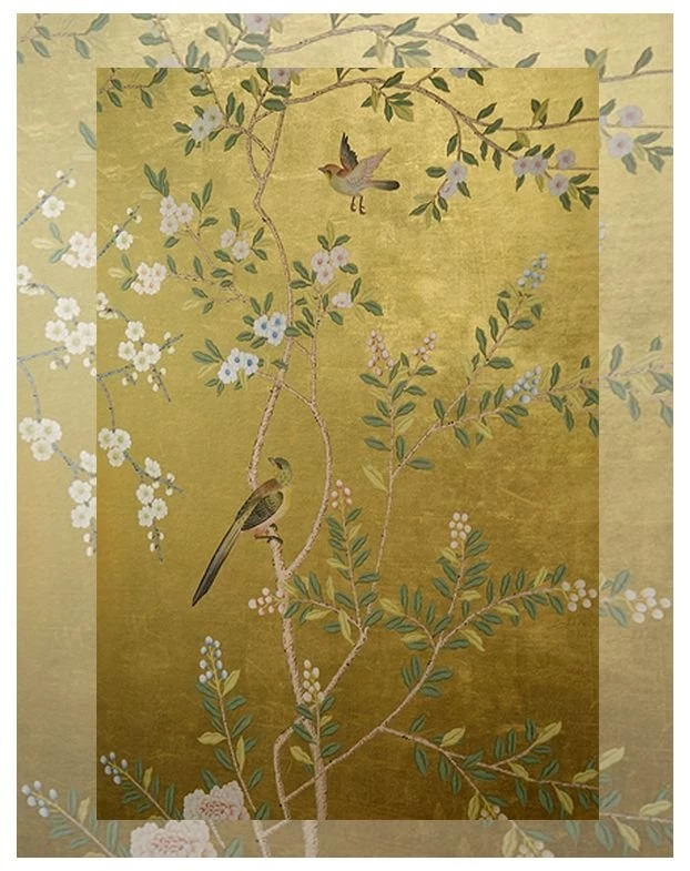 Chinoiserie Gold Wallpapers Map Chinoiserie Wallpapers