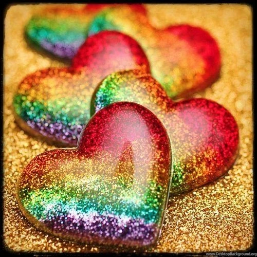 Loveable Heart Shapes   Colorful Heart Wallpapers   Glittering I ...