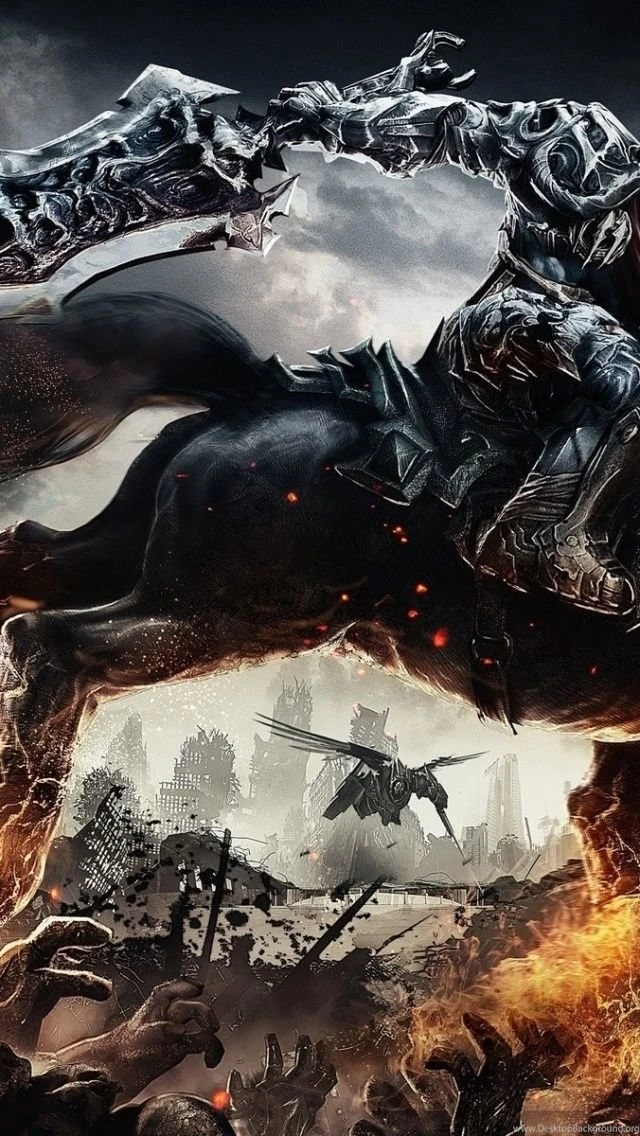 Dark Knight On A Horse iPhone 5 Wallpapers