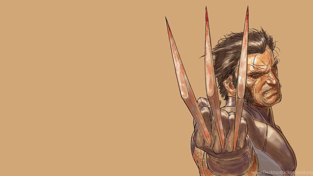 Wolverine Superhero Logo Wallpaper.