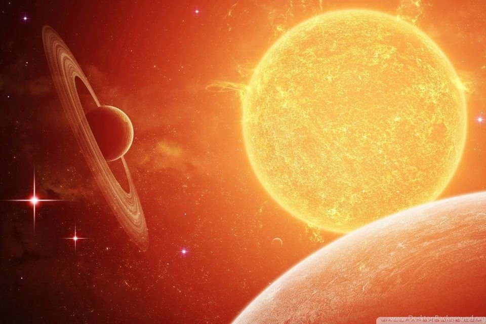 Planets Prbiting Around A Bright Star HD Desktop Wallpapers : High ...