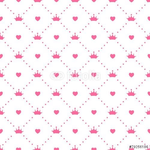 Princess Seamless Pattern Backgrounds Vector Illustration" Stock ...