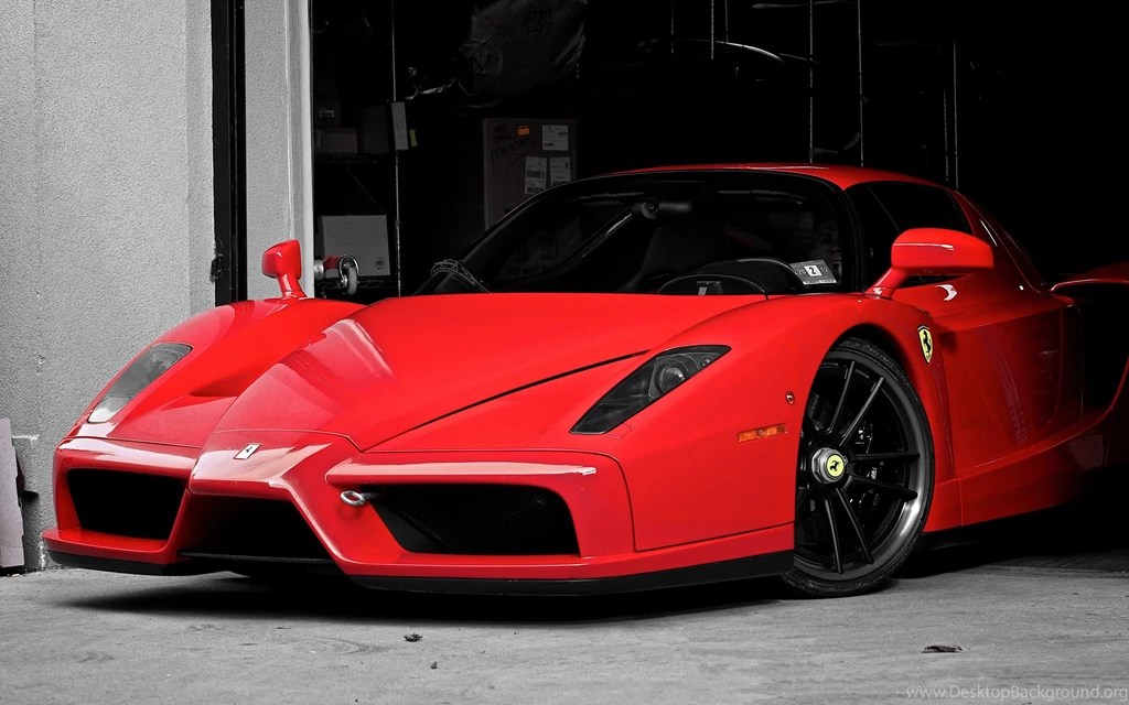 Red Enzo Ferrari Front View Wallpapers 28707