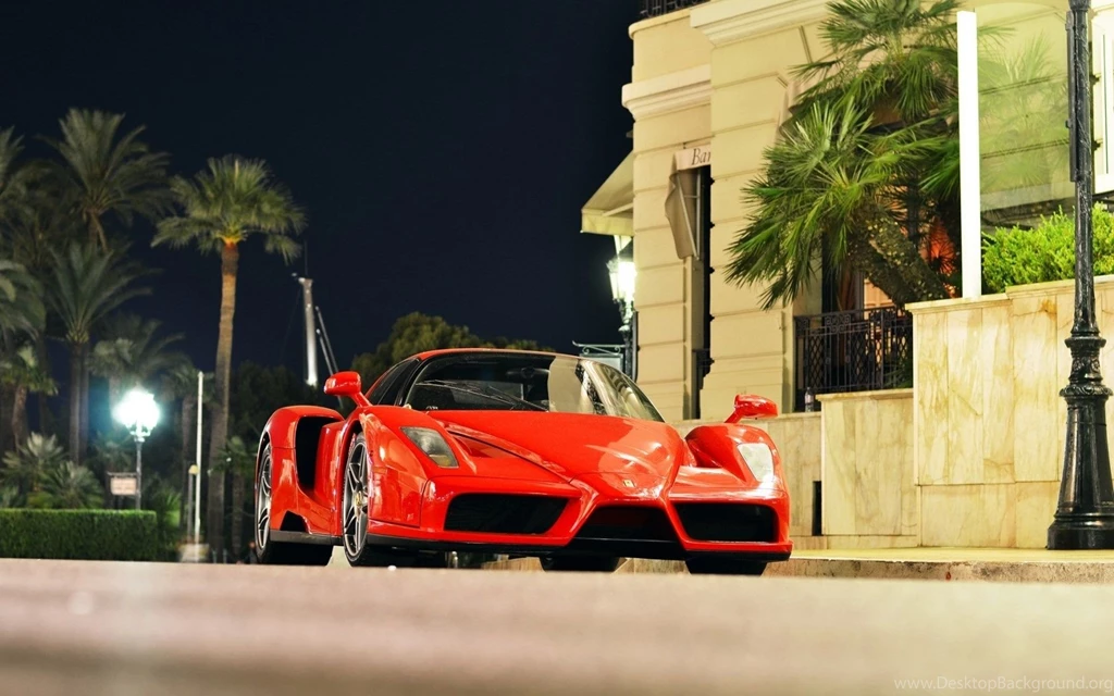 Red Ferrari Enzo City Monaco Night HD Wallpapers   FreeWallsUp