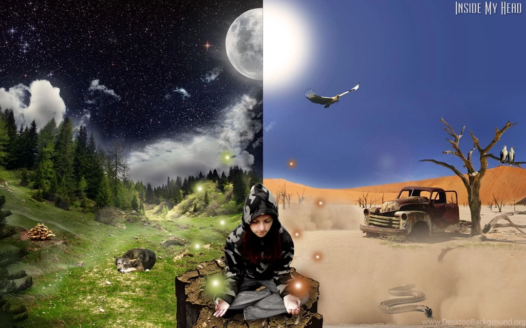 Free Wallpaper: Night & Day