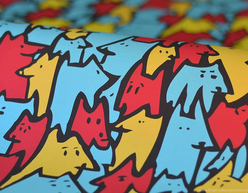 Foxes Self Adhesive Wallpapers Sticker