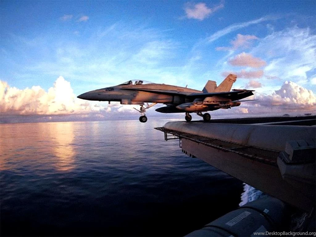 Military Plane Taking Off From Aircraft Carrier < Military ...