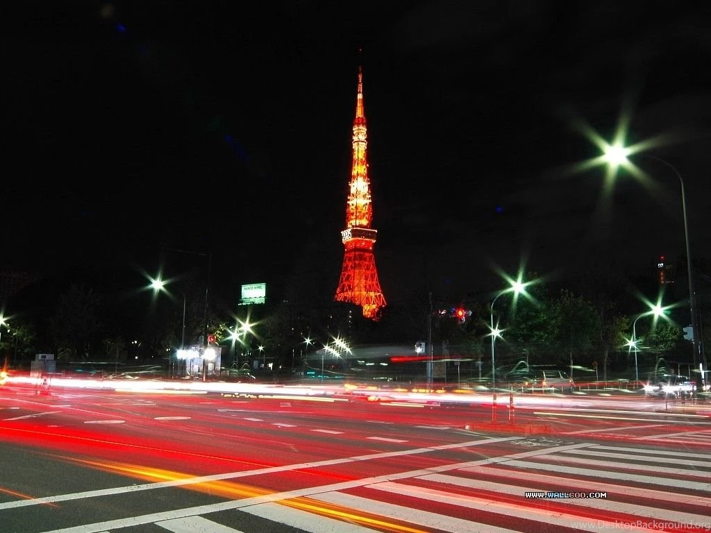 Tokyo Travel   Tokyo Tower At Night (Vol.1) 1024x768 NO.45 ...