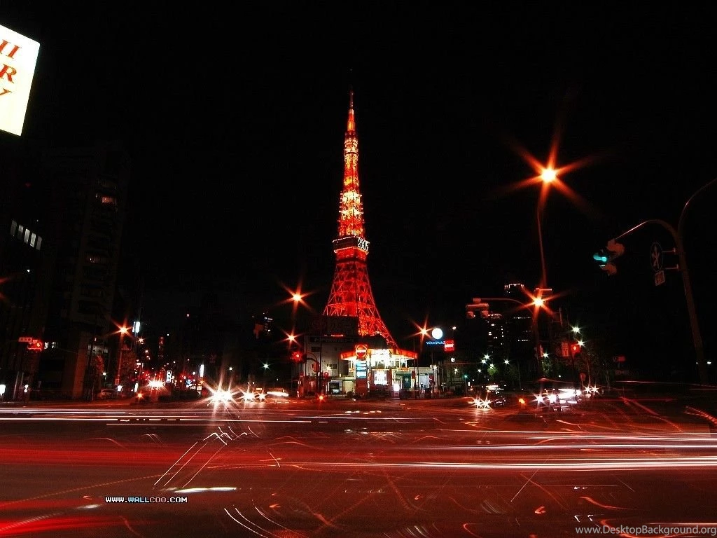 Tokyo Travel Tokyo Tower At Night (Vol.1) 1024x768 NO.35 ...