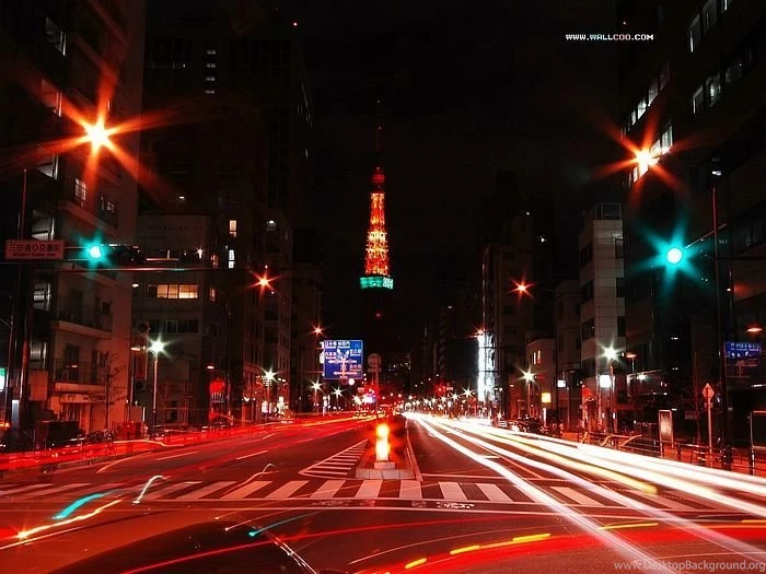 Tokyo Tower Photos   Illuminated Tokyo Tower At Night17   Wallcoo.net