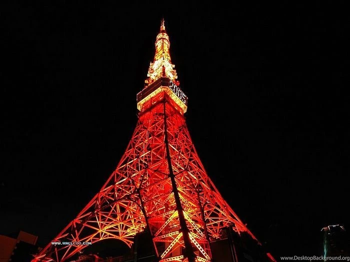 Tokyo Tower Photos   Illuminated Tokyo Tower At Night28   Wallcoo.net