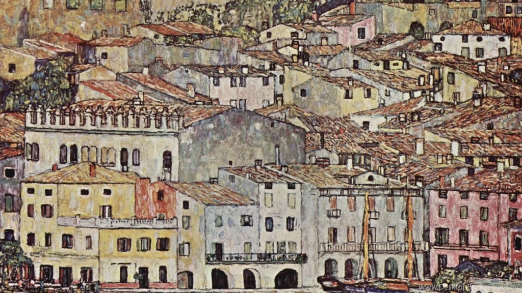 Painting Of Gustav Klimt City Wallpapers And Images Wallpapers ...