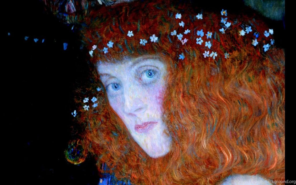 Best Artist Gustav Klimt Hope I (detail) 1440x900 Wallpapers