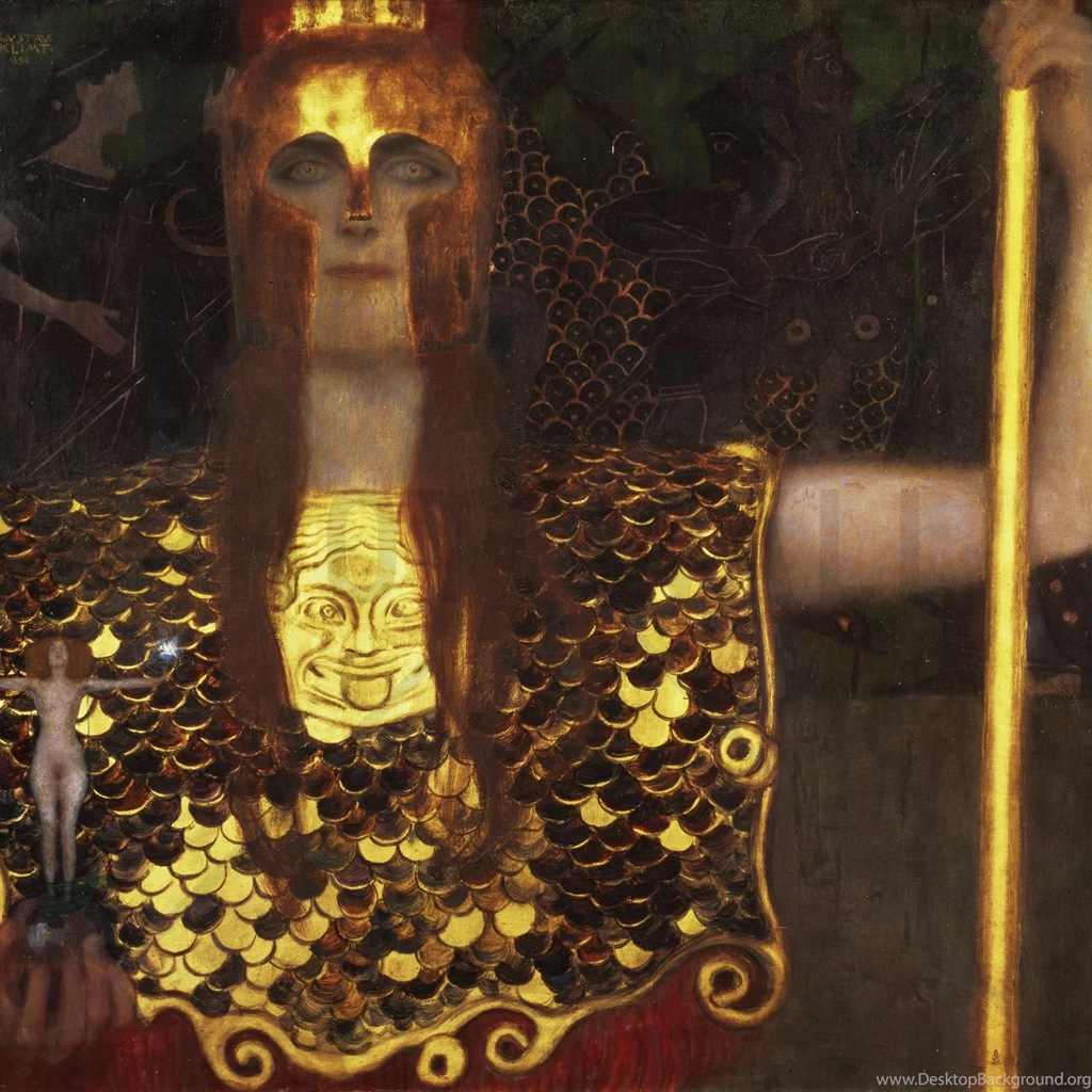 Klimt, Gustav Minerva Or Pallas Athena Wall Mural & Photo ...