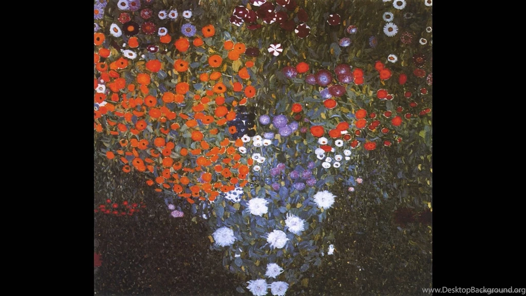 Painting Of Gustav Klimt   Farm Garden Wallpapers And Images ...