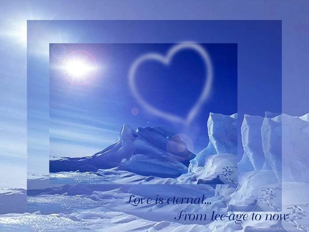Ice Mountain Sun Shining Valentine Day Wallpapers