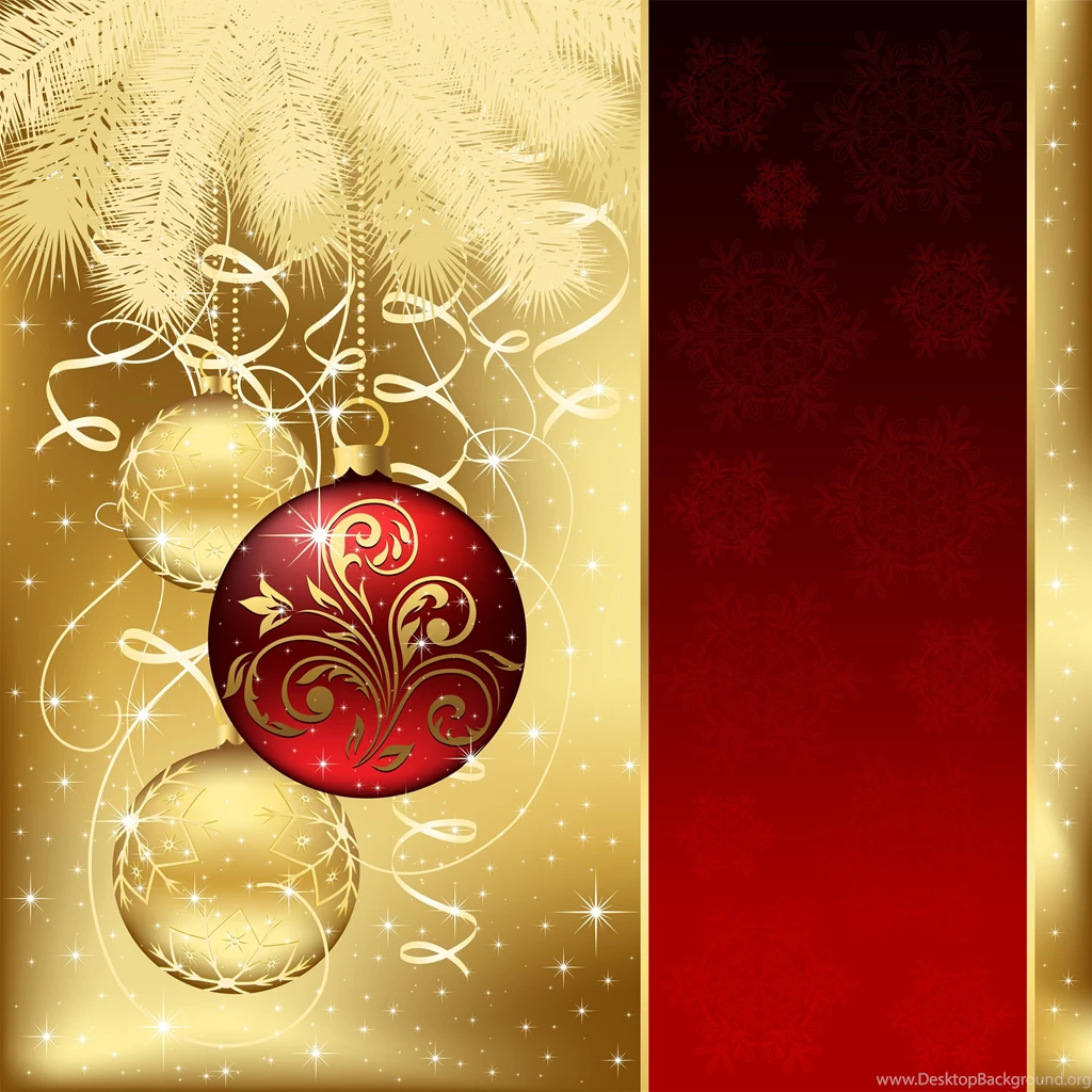 Beautiful Christmas Ball Backgrounds Vector Free Vector / 4Vector